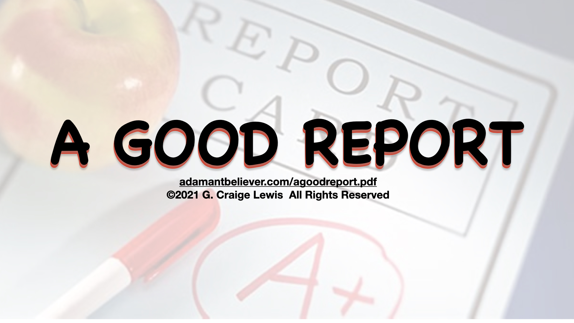 a good report.001