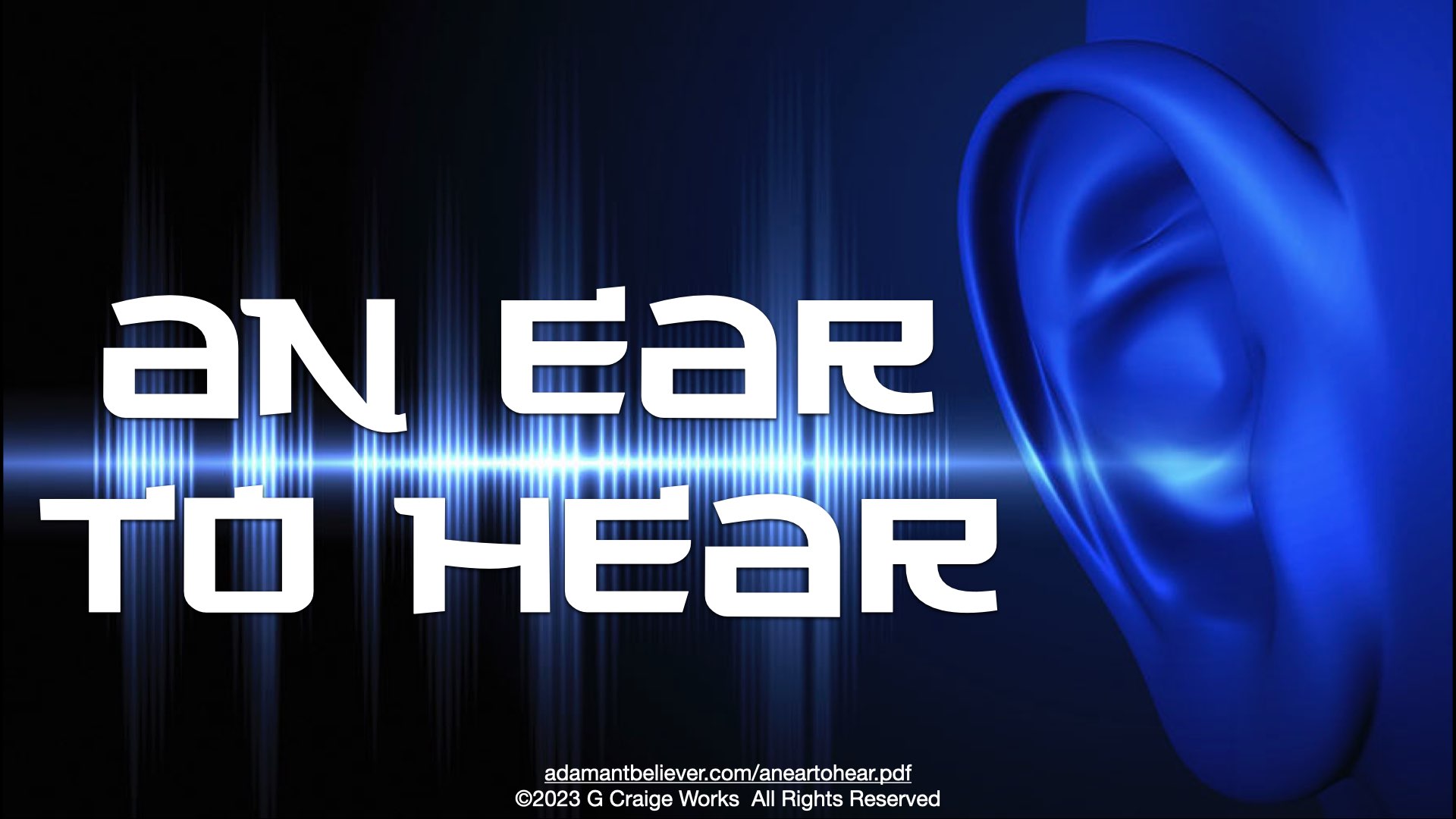 ‎an ear to hear.‎001